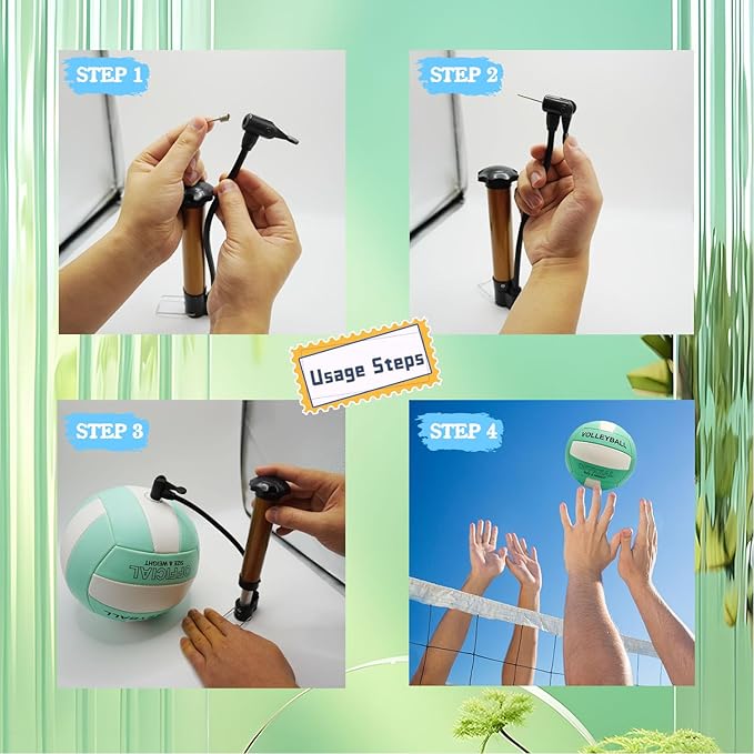 Volleyball Official Size 5 for Indoor Outdoor, Thicker PU Soft Volleyball Kit for Girls Boys Teenager Adults Beach Game Gym Training Beginner