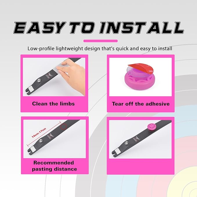 Archery Bow Stabilizer Solid Rubbe Limbs Vibration Damper for Youth Compound Bows, 2-Pack