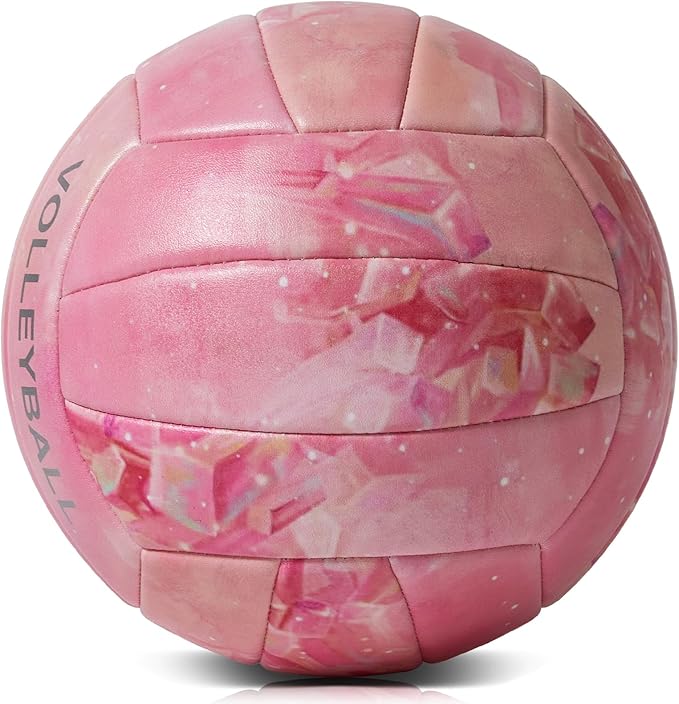 Volleyball Size 5 PU Leather Soft Indoor Outdoor Volleyballs Sports Training Game Play Ball for Beginner, Teenager, Adult, 8.2