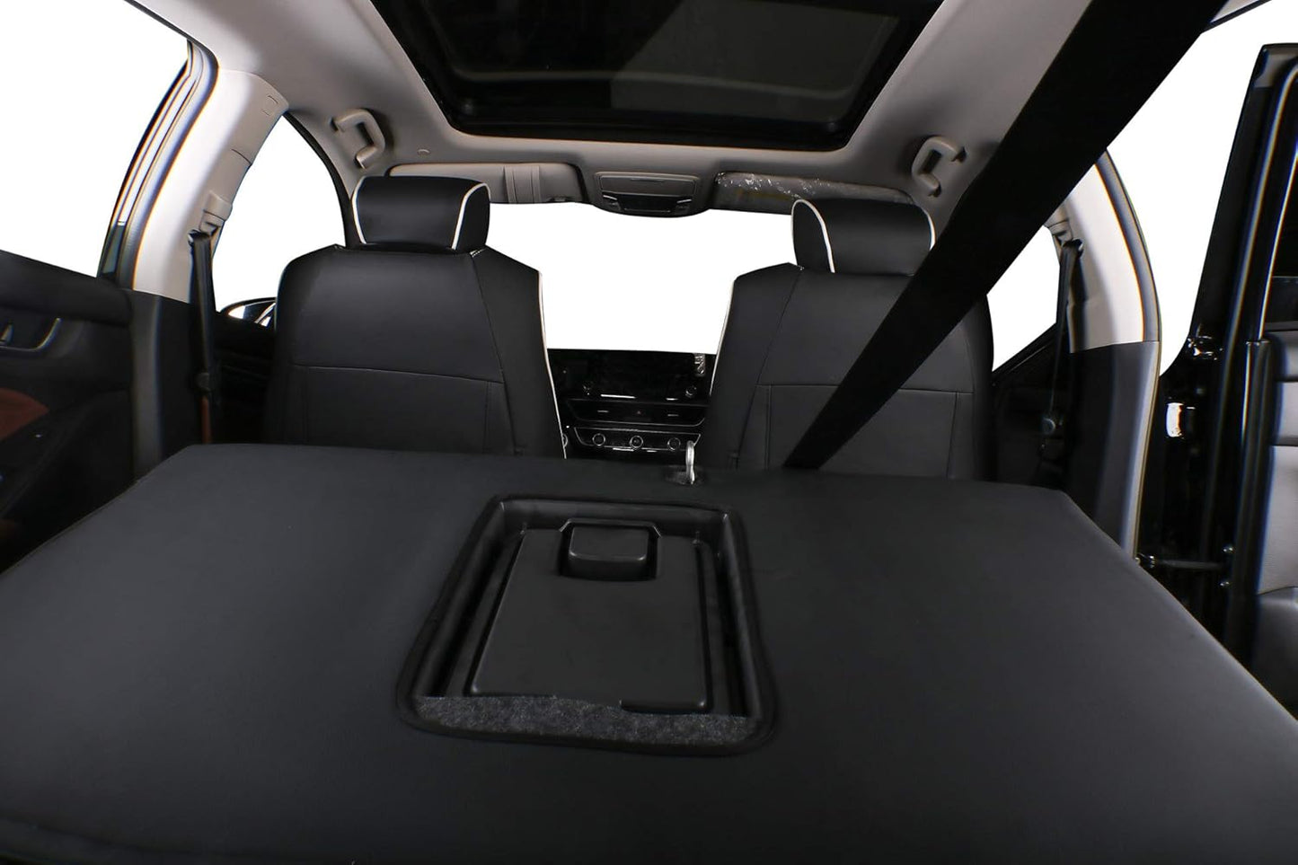 EKR Accord Car Seat Covers for Honda Accord 2023 2024 2025 EX,SE &2023-2025 (Hybrid) Sport,EX-L,Sport-L,Touring,(Rear Row W/40/60 Split Backrest),Leather Seat Covers for Trucks Full Set (Black/Gray)