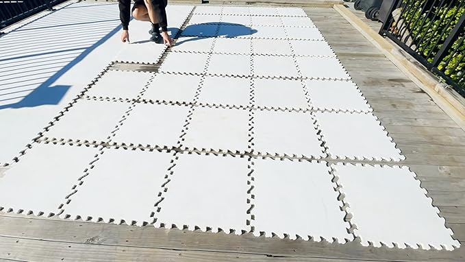 Potent Skateable Synthetic Ice Hockey Tiles (10-Pack, 21.6 SQFT) – Artificial Ice Rink Tiles for Home Hockey Training – Easy Interlocking Assembly, Expandable Design, Durable Self-Lubricating Surface