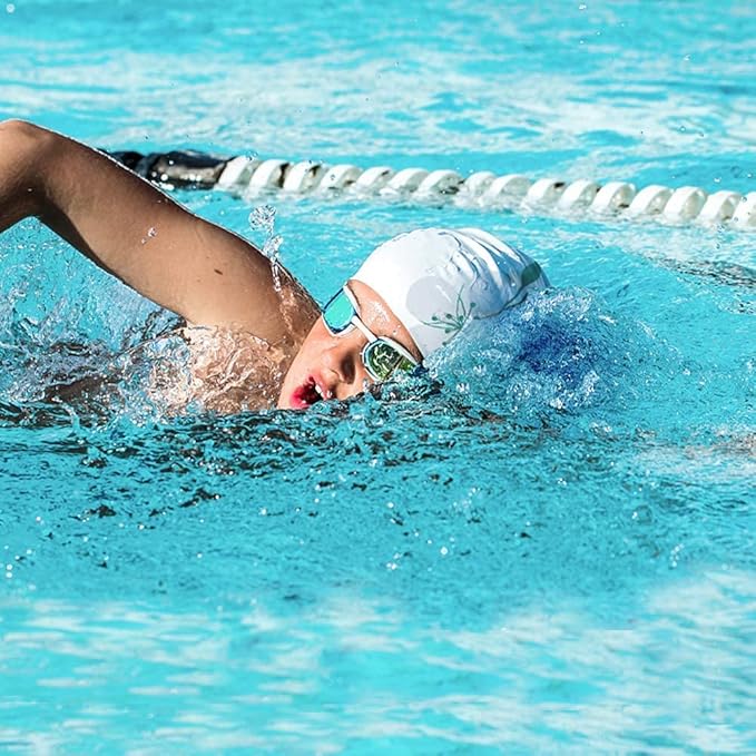 COPOZZ Stylish Silicone Swim Cap for Women – Comfortable, Durable, and Hair-Protecting Design