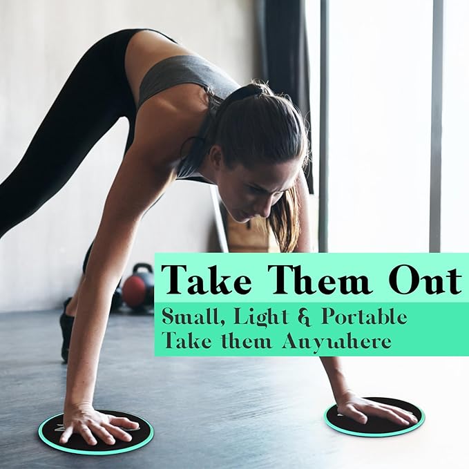 ZILLEEN Exercise Sliders for Working Out Fitness Discs for Pilates Women Men, 2 Pack