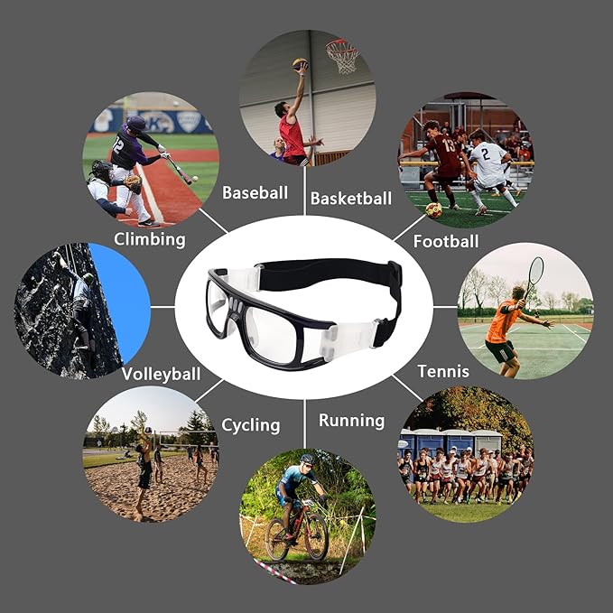 Andux Basketball Soccer Football Sports Glasses Eyewear Goggles Eye Safety Glasses LQYJ-01