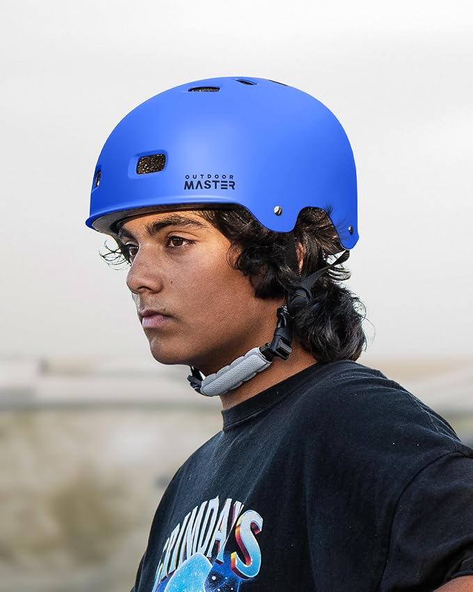 OutdoorMaster Skateboard Cycling Helmet - Two Removable Liners Ventilation Multi-Sport Scooter Roller Skate Inline Skating Rollerblading for Kids, Youth & Adults