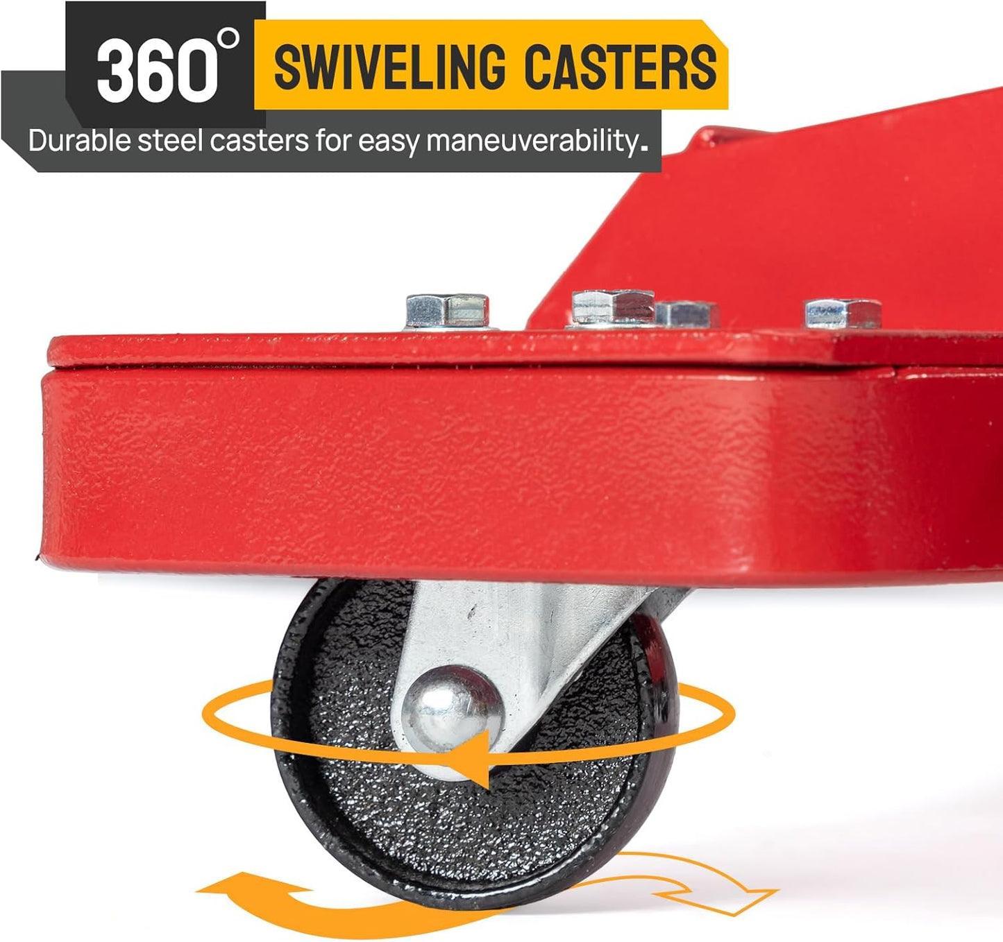 TUFFIOM Hydraulic Transmission Service/Floor Jack Lift 1/2 Ton (1,000 lb) Capacity, Low Profile Roll-Under Floor Trolley, Automotive Shop Tool Hoist Lift Lifting Jack, Red