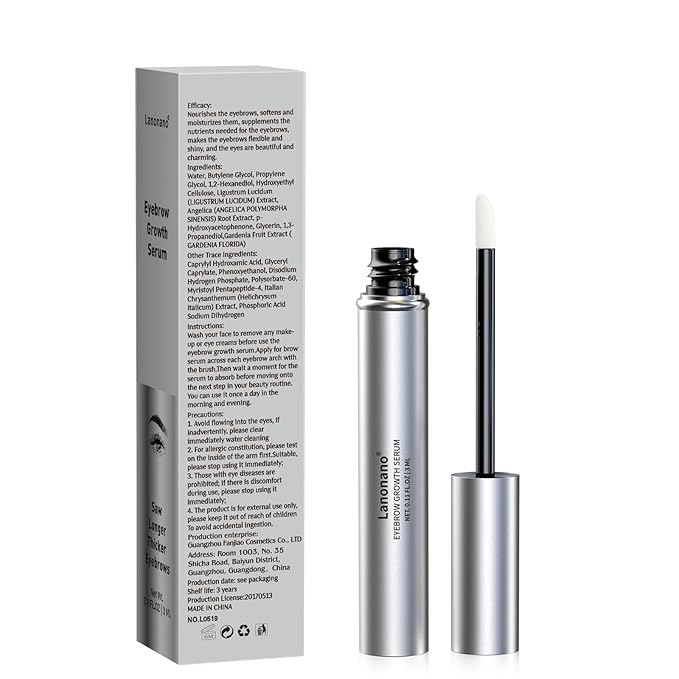 Eyebrow Serum, Fuller & Longer Looking Eyebrow Growth Serum, Advanced Eyebrow Enhancement, Vegan & Cruelty-Free, 0.1 Fl Oz(3ml)
