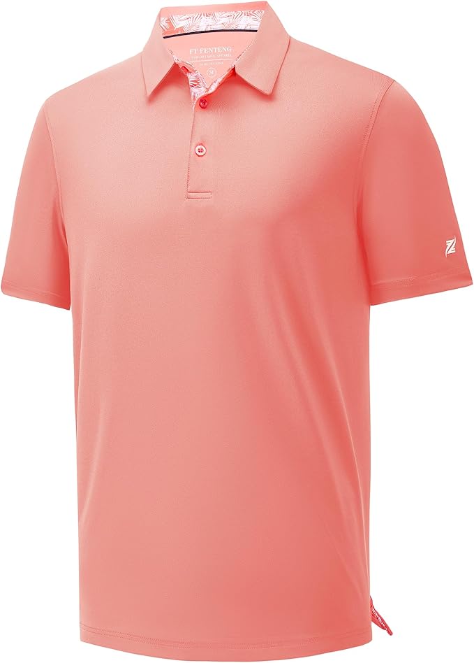 Mens Polo Shirts Short Casual Solid Stylish Dry Fit Performance Designed Collared Golf Polo Shirts for Men