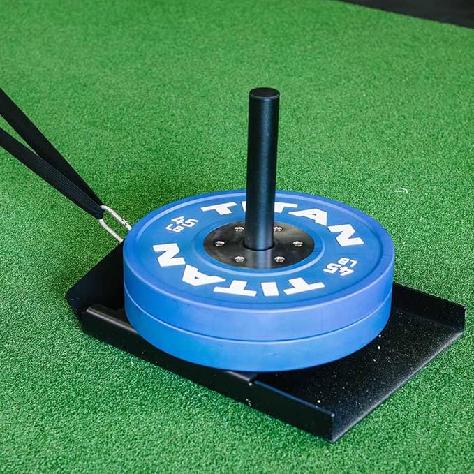 Titan Fitness Power Speed Training Sled with 14.5ft Leash, 500 LB Capacity, Weighted Drag or Pull Sled for Speed, Agility, and Strength Training