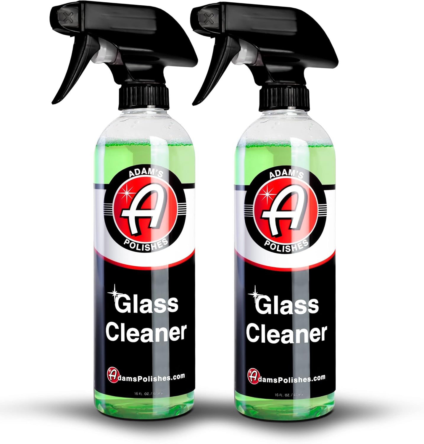 Adam's Polishes Glass Cleaner - Car Window Cleaner | Wash All-Natural Streak Free Formula for Cleaning | Safe On Tinted & Non-Tinted Glass | Won't Strip Car Wax or Paint Protection - Pack of 2