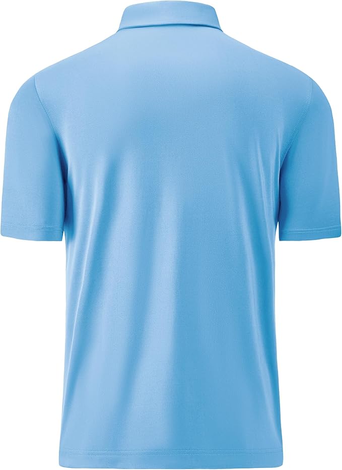 Mens Polo Shirts Short Casual Solid Stylish Dry Fit Performance Designed Collared Golf Polo Shirts for Men