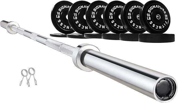 Olympic Bumper Plates Set, 2" Weight Plates for Strength Training & Weightlifting, Paris or Set or Set with Barbell, Multiple Options