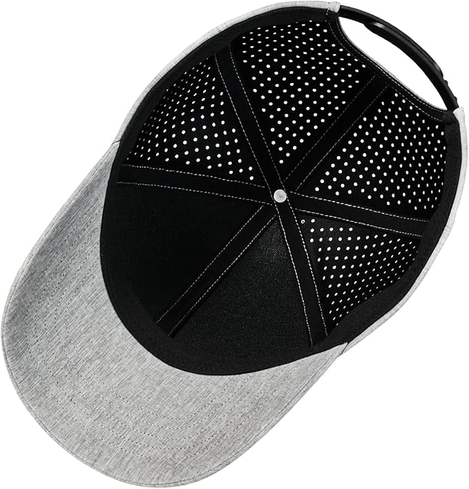 VOBOOM Men Snapback Trucker Hat, Baseball Cap for Breathable Side Laser Cut Holes