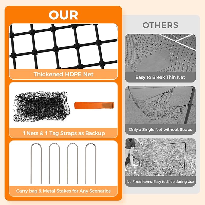 Volleyball Rebounder Net,Portable 7x4 ft Training Equipment for Spike and Smash Practice - 5 Rebound Angles Custom Target Area for Volleyball Sports Training