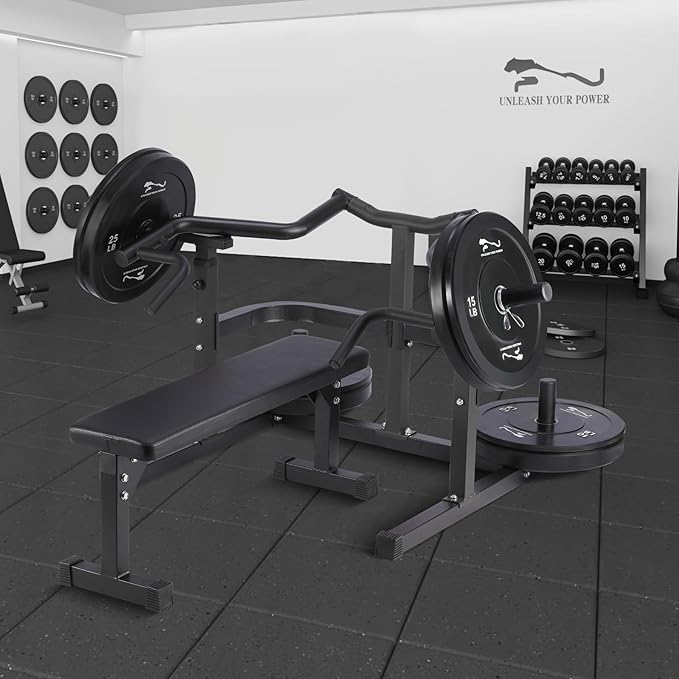 Chest Press Machine, Weight Bench Press Machine, Adjustable Flat Incline Bench with Independent Converging Arms, Multifunctional Bench Press Rack for Home Gym Equipment