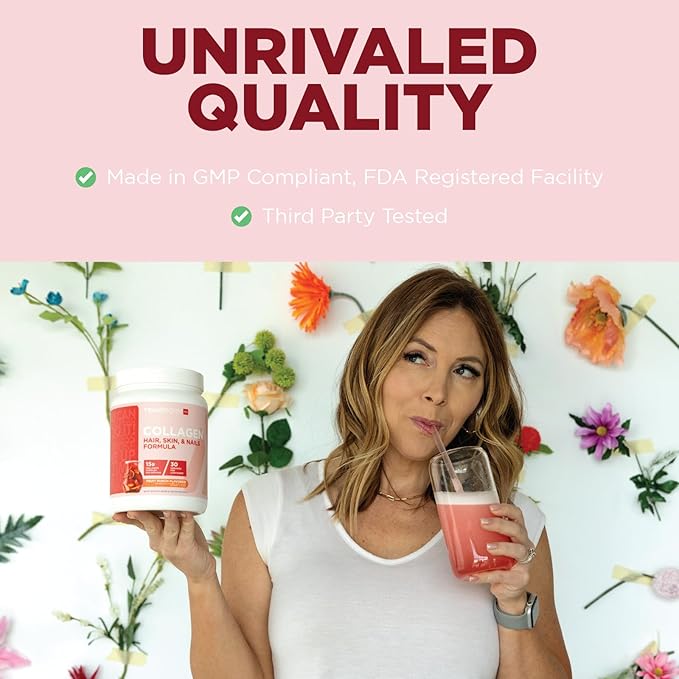 TransformHQ Beauty Collagen (30 Servings) Chocolate - Hair, Skin, & Nails Formula