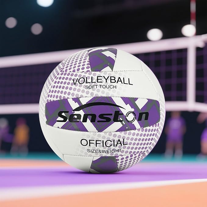 Senston Premium PVC Volleyball Size 5 – Indoor/Outdoor Volleyball, All-Weather Durable Design for Training, Practice & Beach Games (Meets Official Size Standards)