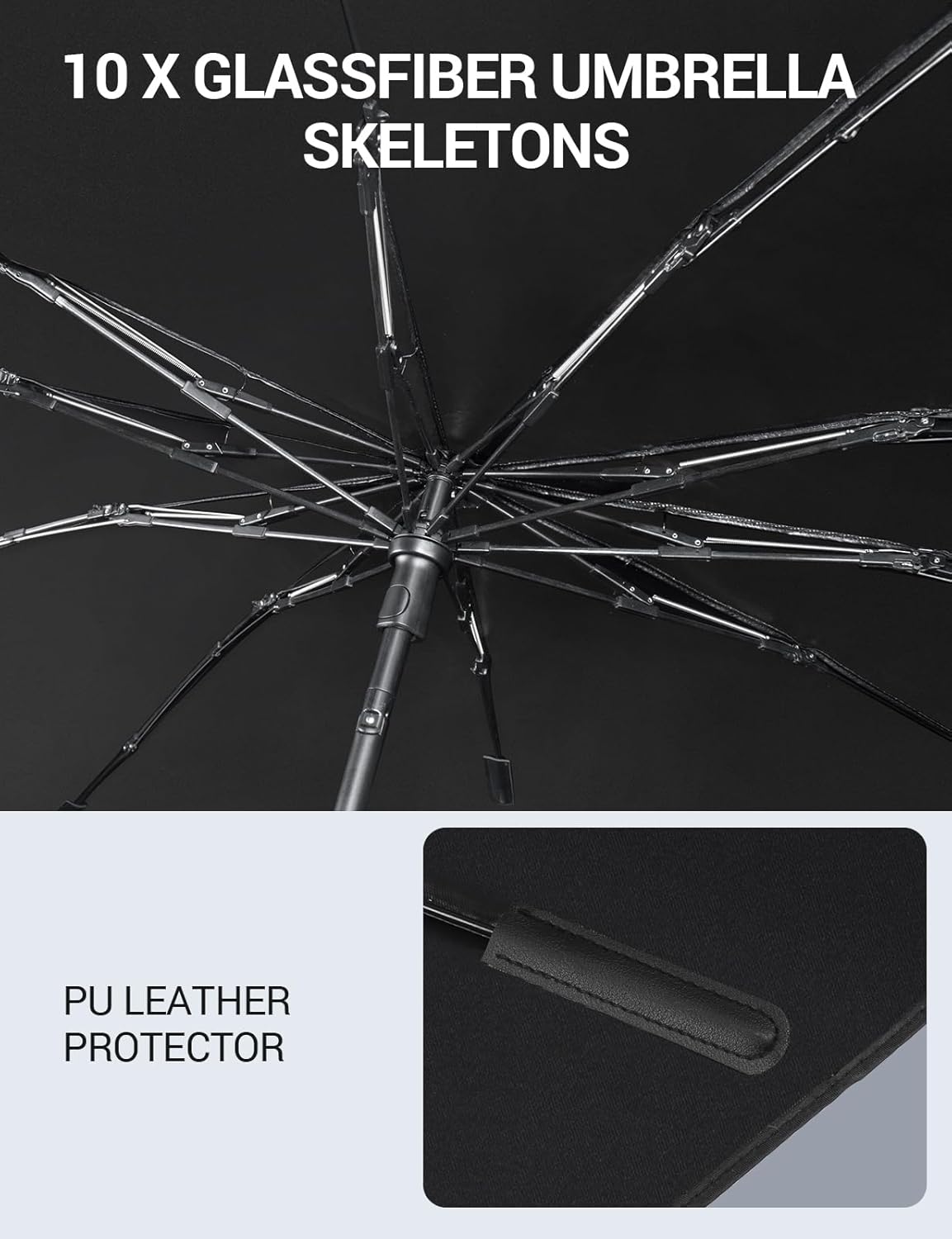 Proadsy Windshield Sun Shade Umbrella for Toyota Crown 2023-2025 2026 Foldable Car Umbrella Sunshade with Soft TPU Handle Spring Structure Crystal Cooling Material Protect Car from Rays & Heat