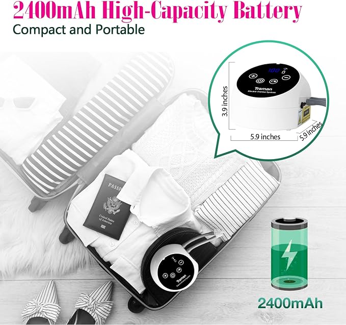 TRAMAN-Enema-Kit, Detox-Enemas for Colon-Cleanse for Women Men, Coffee Enema Coffee-Organic Cleanse Kit, Electric Water Flow Speed Control with LCD Display, Pressure Spray, External Water Supply