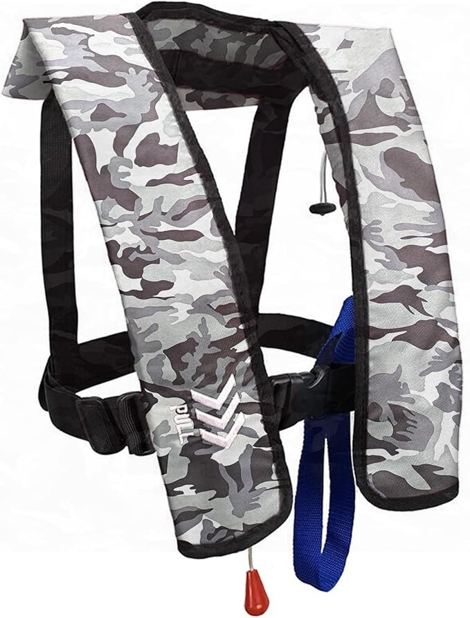 Manual Inflatable Life Jacket|Life Vest for Adults|PFD Low Profile|Supports up to 330 lbs(YSH700)