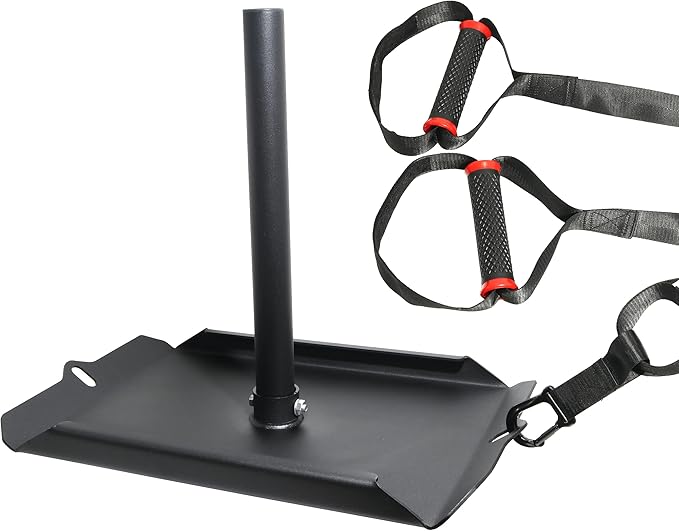Weight Sled Made of One Pice Premium Steel. Workout Sled Improves Speed and Power. Weight Sleds for Training Used Indoor & Outdoor. Workout Sled Push Pull Moments.