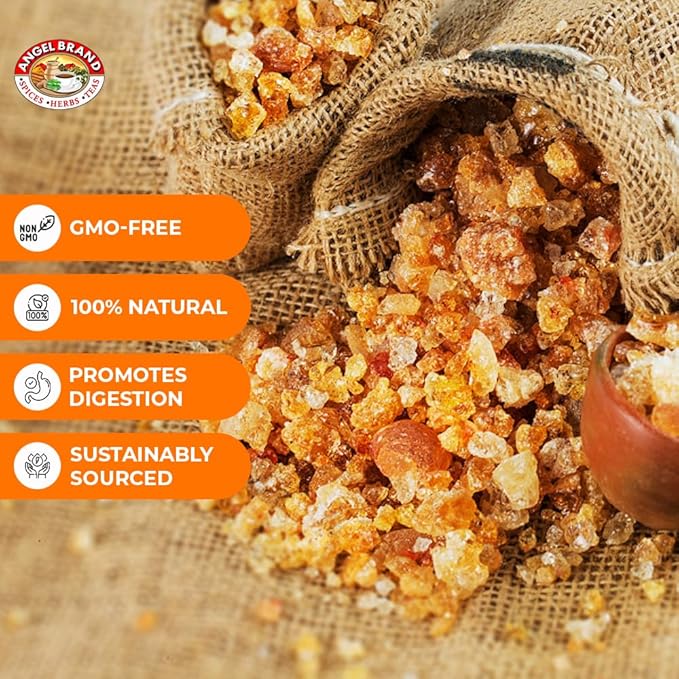 Angel Brand Gum Arabic 1.25lbs – Premium Food-Grade Acacia Gum for Baking, Arts, Crafts, and More – Versatile, Edible, and Water-Soluble Powder