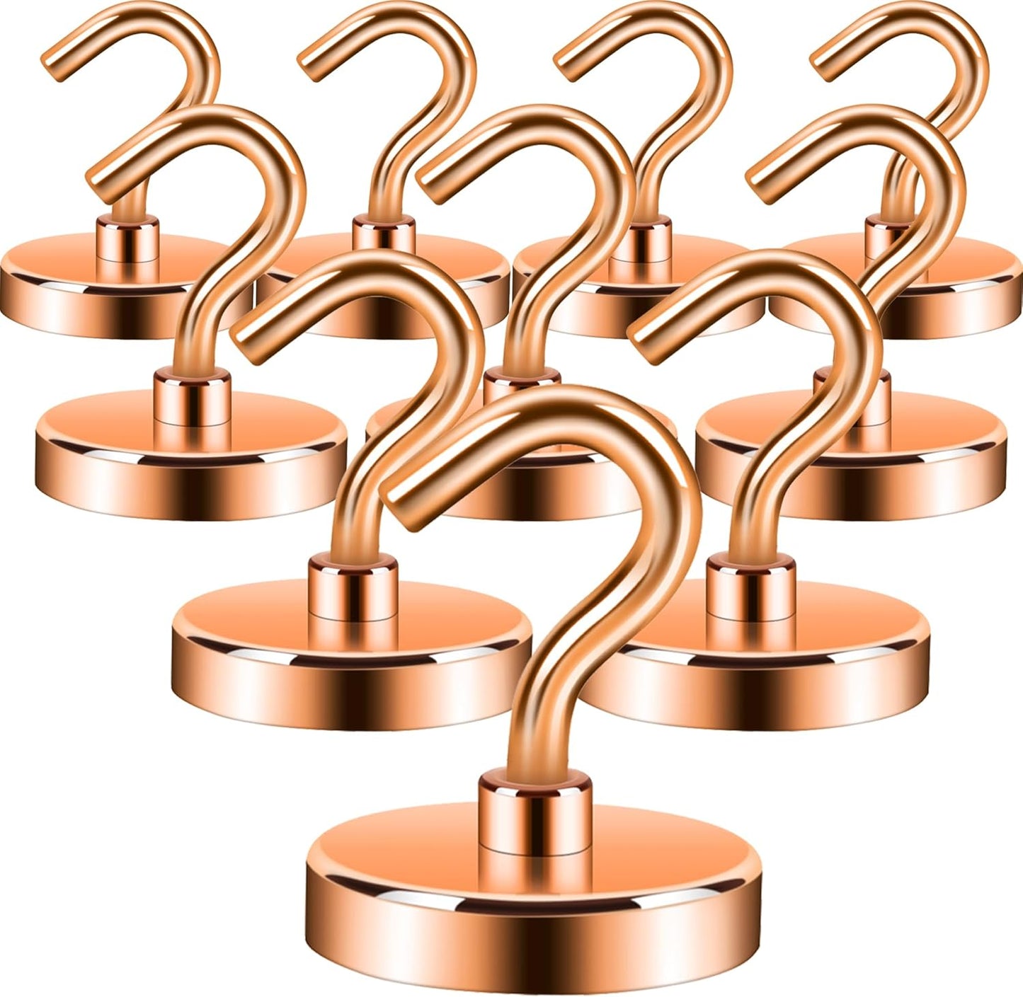 Neosmuk Magnetic Hooks, Cruise Ship Essentials, 100lb+ Heavy Duty Magnetic Hooks for Cruise Cabins, Refrigerator, Grill, Hanging, and Travel | Extra Strong Must-Haves Magnet Hook,Gold