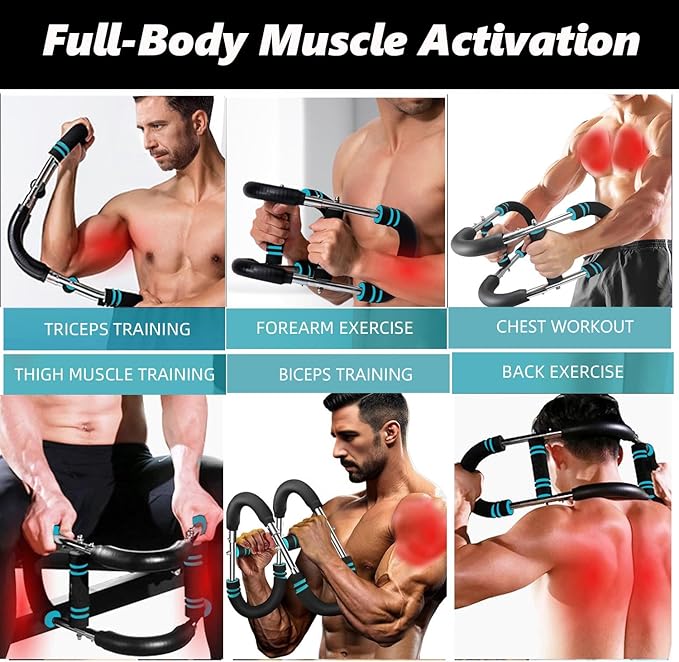 NOAOVO Twister Arm Trainer, Adjustable Resistance Twister Arm Exerciser Chest Exerciser for Men, Portable Chest Workout Equipment Arm Trainer for Men