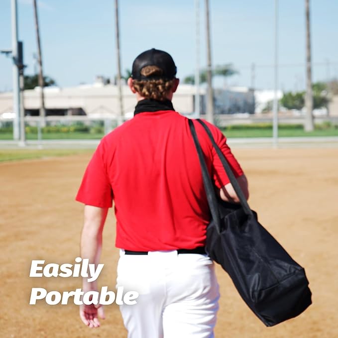 12x9ft / 16x10ft Barricade Backstop Net, Ball Sports Barrier, Practice Net for Baseball, Softball, Lacrosse, Soccer, Basketball and More