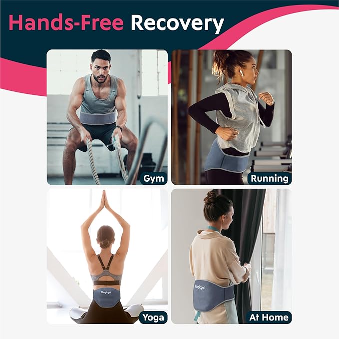Magic Gel Ice Packs for Injuries Reusable - 2X Ice Pack for Back - Soft Compress for Hot or Cold Therapy - Lower Back Support - Soft Pad for Lower Lumbar, Sciatica, Tailbone