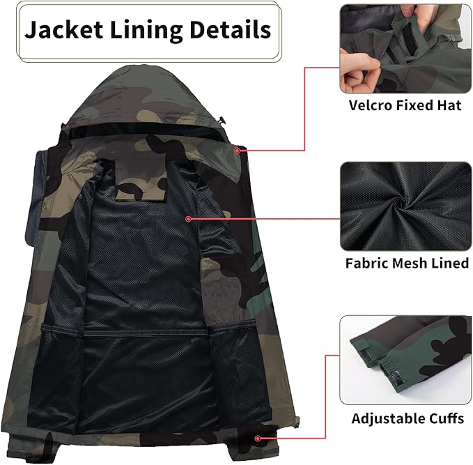 Mens Lightweight Waterproof Jacket Windproof Rain Hooded jackets for Running Hiking Cycling Travel M-7XL