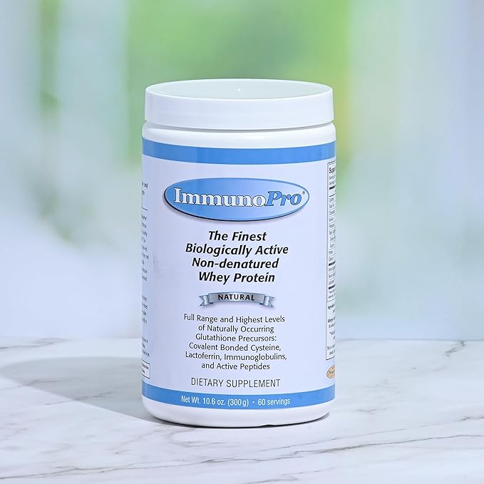 ImmunoPro The Finest Grass-Fed Whey Protein Powder 300g for Immune Systems Well Wisdom, Clean, Unflavored Whey Protein Powder Concentrate, Grassfed, Non-GMO, Hormone-Free