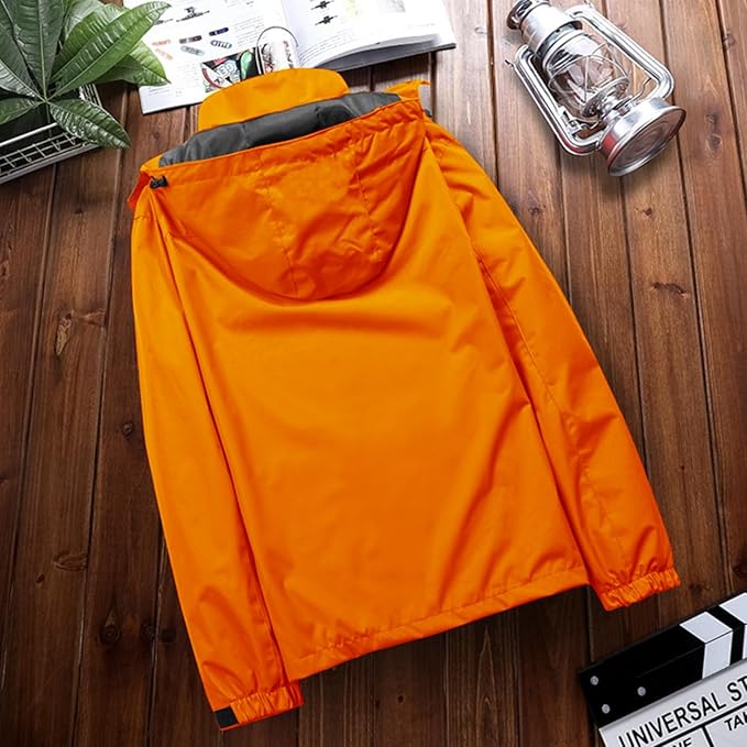 Mens Lightweight Waterproof Jacket Windproof Rain Hooded jackets for Running Hiking Cycling Travel M-7XL