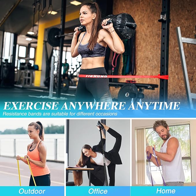 Resistance Bands Set, Pull Up Assistance Bands Pull Up Bands Exercise Bands for Men Women, Workout Bands for Working Out, Muscle Strength Training, Body Stretching