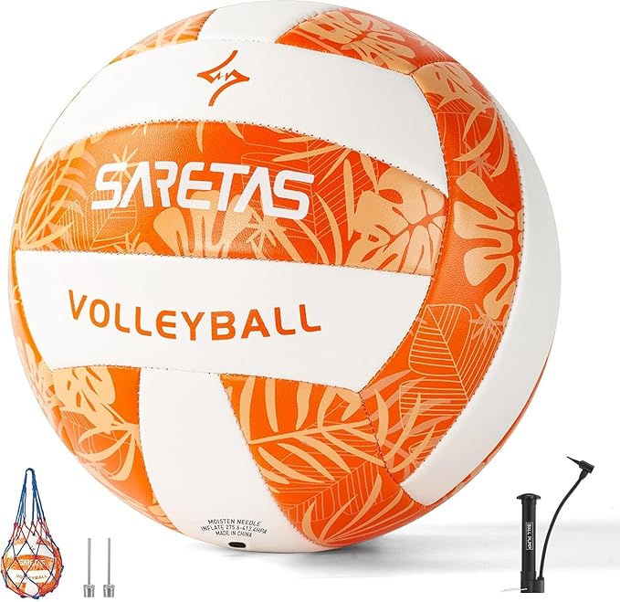 Volleyball Soft Beach Volleyball - Official Size for School, Indoor, Outdoor and Play Game Gym Workout - Play for Girls, Adults and Family.