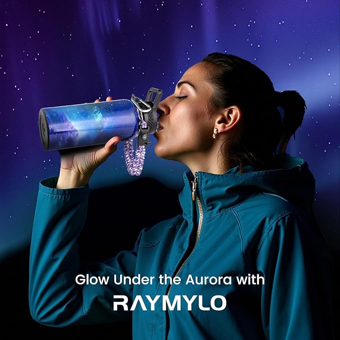 32oz Insulated Water Bottle, Triple Wall Vacuum Stainless Steel Water Bottles - Keeps Cold 48H, Reusable Metal water flask Jug for Gym, Sports, Camping, Hiking,Travel, Twilight Mist Purple