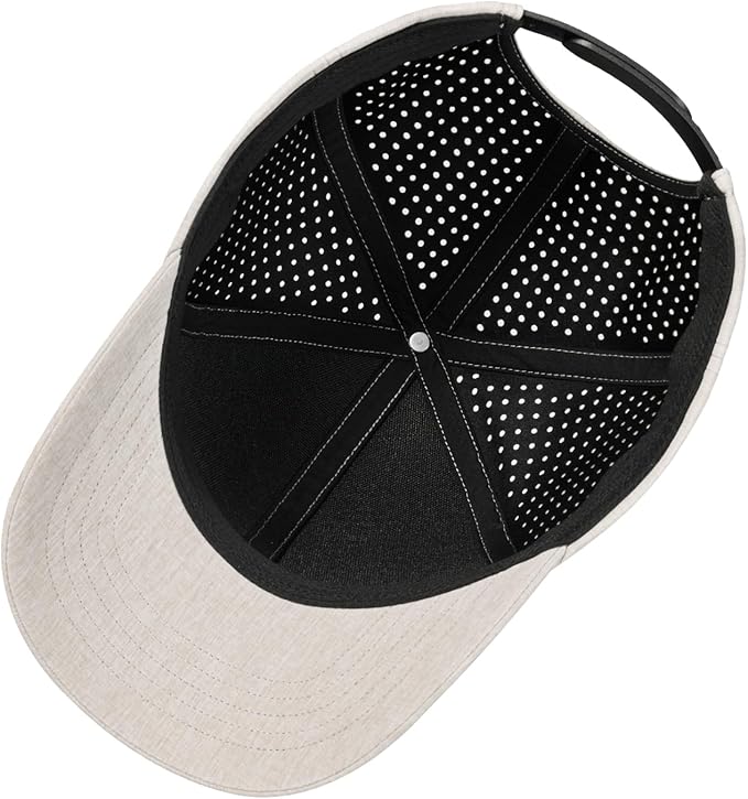 VOBOOM Men Snapback Trucker Hat, Baseball Cap for Breathable Side Laser Cut Holes