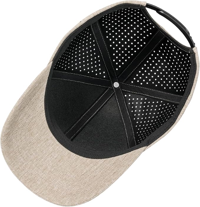 VOBOOM Men Snapback Trucker Hat, Baseball Cap for Breathable Side Laser Cut Holes