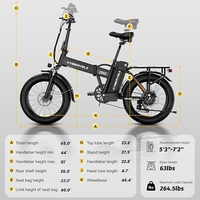 DriftGod Folding Electric Bike for Adults β 1000W Motor, 20"x3" Fat Tire, 48V Removable Battery, All-Terrain E-Bike with 7-Speed, Front Suspension β Powerful Foldable Ebike for Commuter