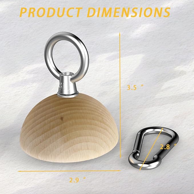 Grip Strength Training Beech Wood Pinch Block & Half-Sphere Ball with Loading Pin β Hand, Finger, Forearm Workout Set for Climbing, Lifting, Fitness Training