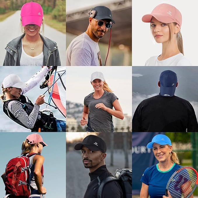 Running Hat Outdoor Sun Protection Hat Mesh Quick Dry Hat Thin Cool Baseball Cap for Women and Men
