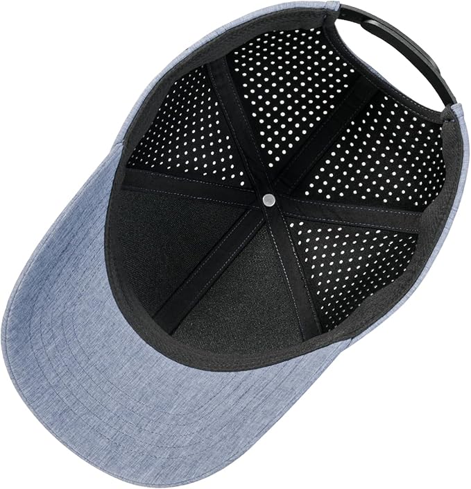 VOBOOM Men Snapback Trucker Hat, Baseball Cap for Breathable Side Laser Cut Holes