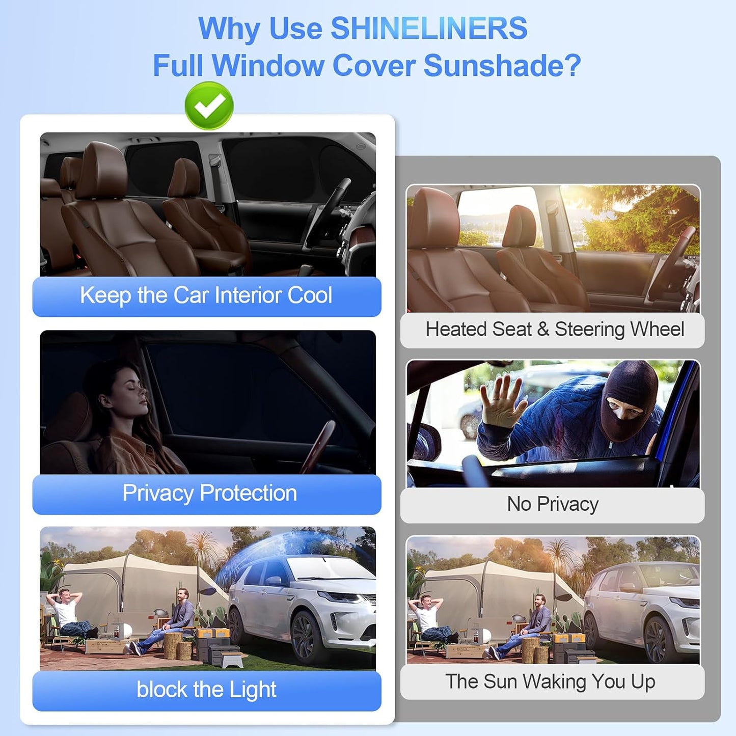 6pcs Car Window Shades for Chevrolet Trailblazer 2021-2025 Accessories,Windshield Side Rear Full Sunshade,Sun Visor UV Blocking, Privacy Protection and Blackout for Camping Outdoor