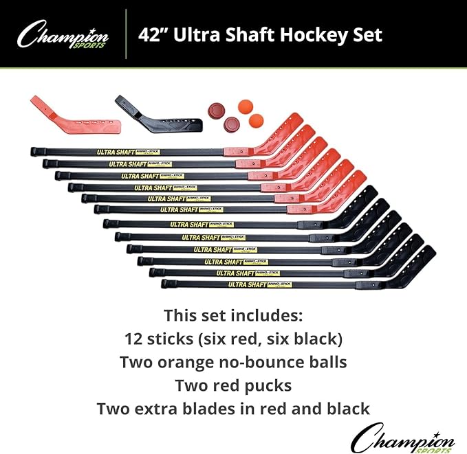Champion Sports Ultra Shaft Hockey Set