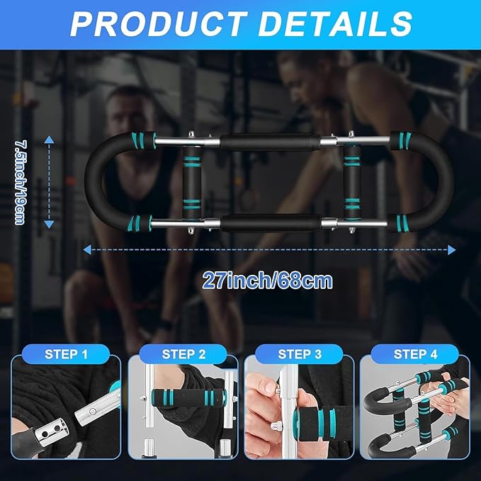 Twister Arm Trainer, Adjustable Power Twister Bar, Chest Shoulder Arm Muscle Training Equipment, Portable Spring Resistance, Detachable Design.