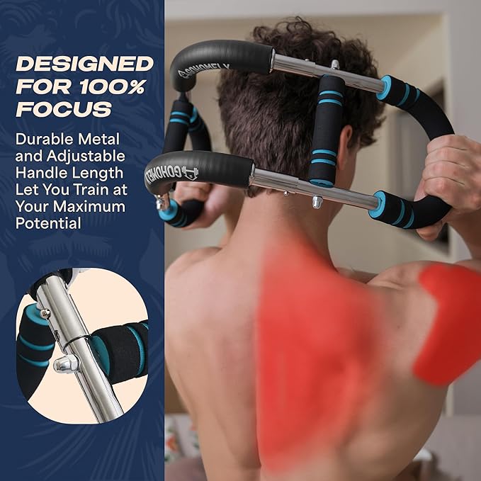 Twister Arm Trainer 40-90 lbs - Adjustable Chest, Arm & Upper Body Workout Bar for Home Gym Strength Training - Silent Resistance Power Twister by GOHOMELY