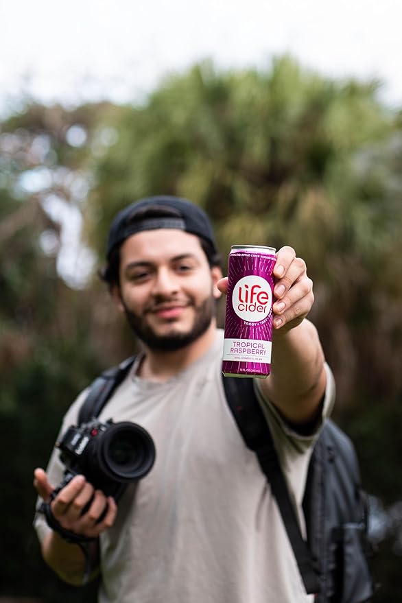 Life Cider | 6 Pack (12 Fl Oz) | Variety Pack | Sparkling Apple Cider Vinegar Beverage | Low Calorie & Low Carb Drinks | Vitamin C, D3, Zinc, B12