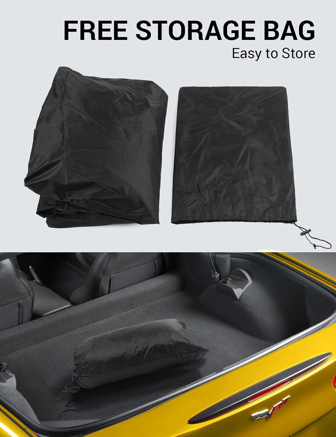 Proadsy 2025 Upgrade Car Cover Custom Fit for Corvette C6 2005-2013 Windproof All Weather Waterproof Sun Rain UV Dust Snow Protection Outdoor Covers