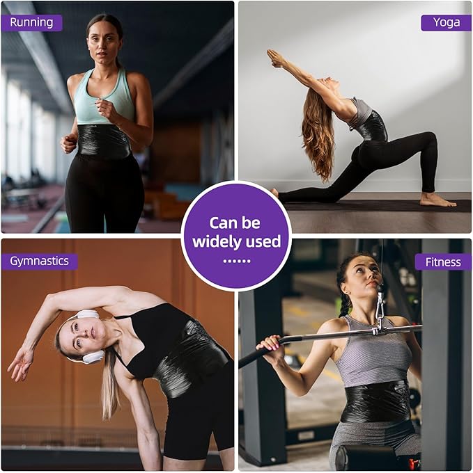 60 Meters Black Osmotic Plastic Body Wrap, Workout & Sweat Enhancer Stomach Film Body Applicator Power Wrap (3 Rolls)