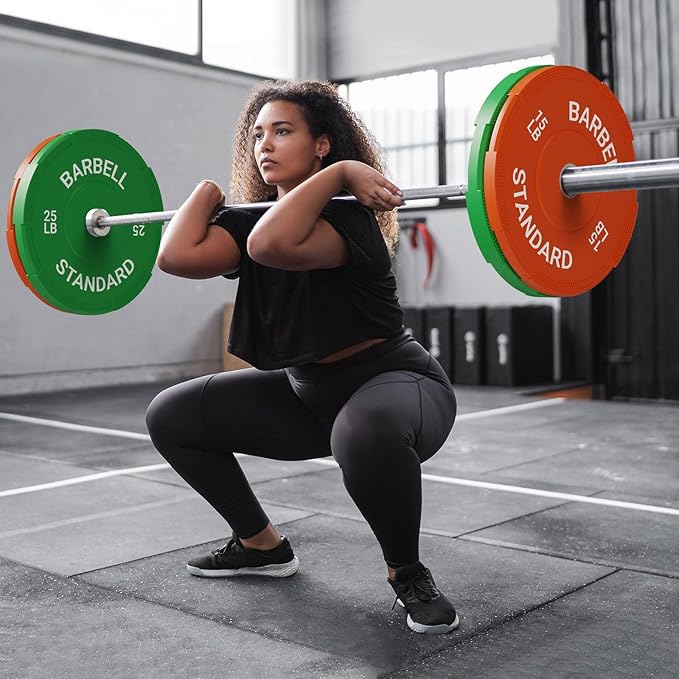 Mikolo Weight Plates 2 Inch, Bumper Plates with Enhanced Grip, Olympic Weight Plates for Strength Training and Weight Lifting